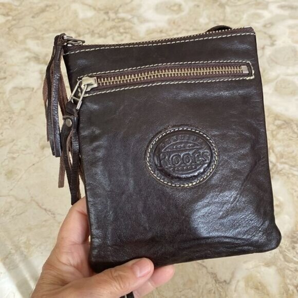 Roots Leather Mini Crossbody Festival Bag - Picture 5 of 12